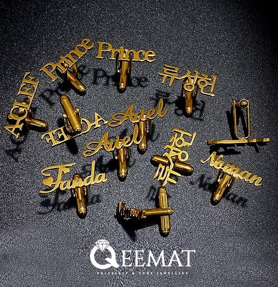 Custom Name Handmade Men's Cufflinks