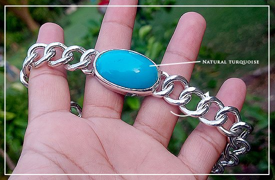 Natural turquoise stone in Salman Khan bracelet