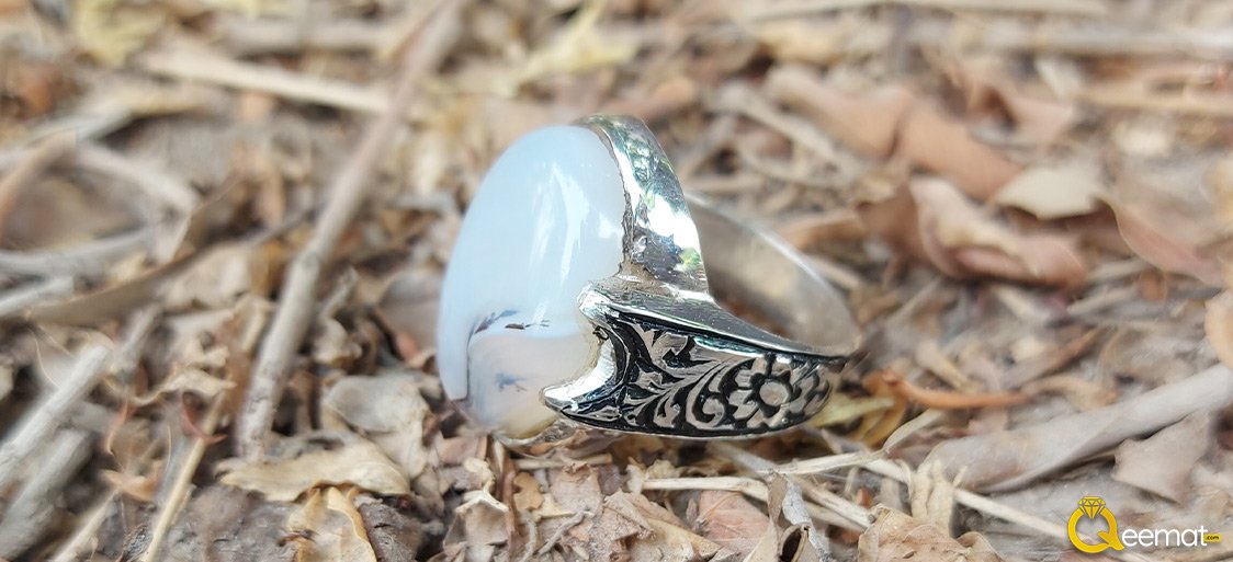 Agate Stone Ring For March April Month Birthstone