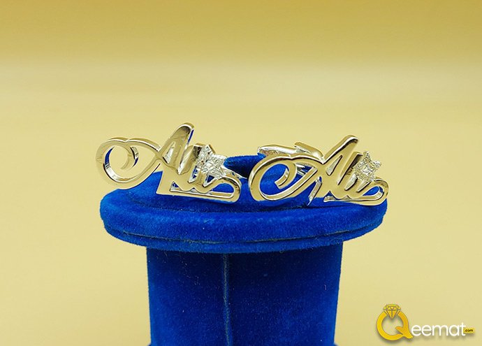 Ali Name Cufflinks Hand Cut Technique Unique Style