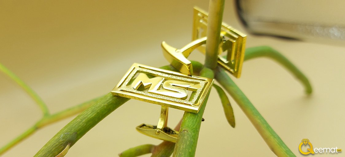 Alphabet Cufflink Design For Men's in Gold Plated with New Style