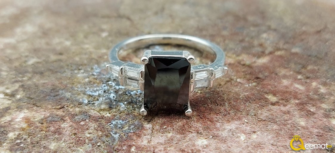 Agate Black Stone Women Rings