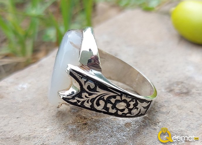 Beautiful Agate Ring For February Birthday Men Gift