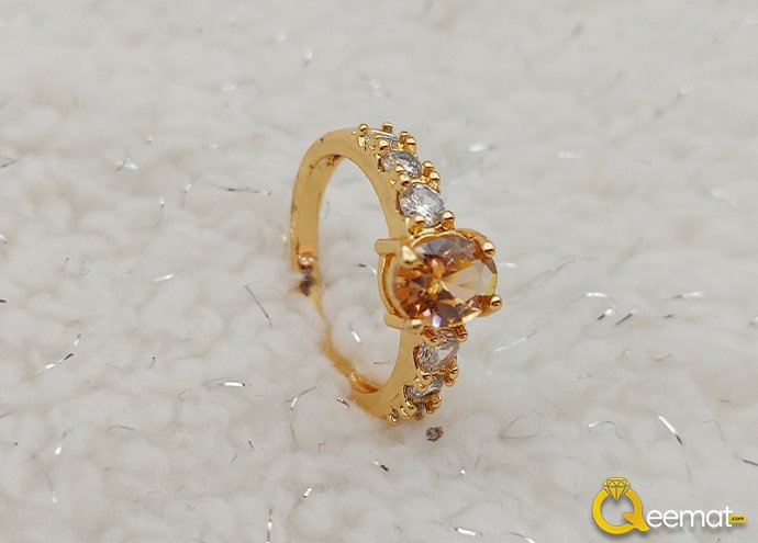 Beautiful Diamond Like Zircon And Topaz Ring Made Of Pure Silver