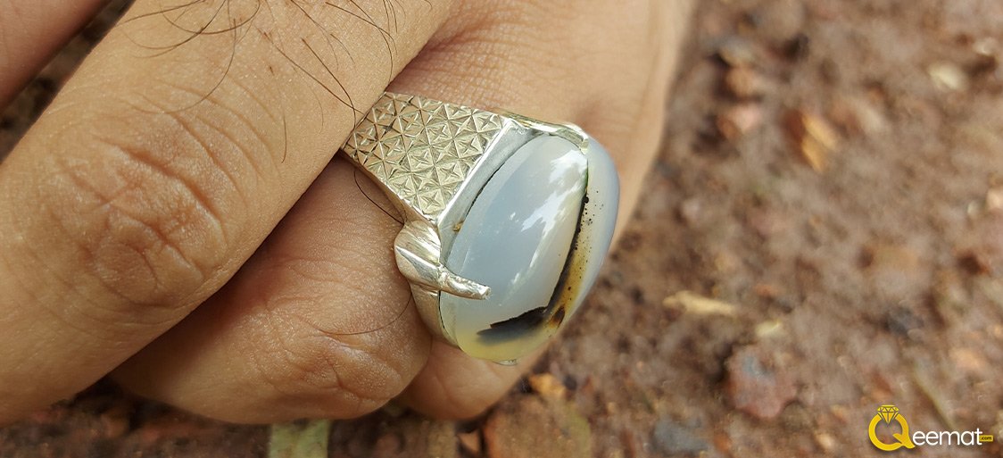 Beautiful Hand View With Moss Agate For Men's