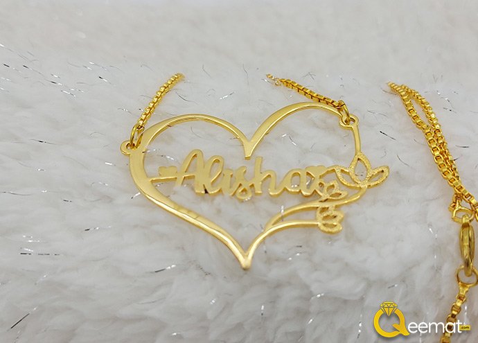 Beautiful Heart Locket With Custom Name 24k Gold Plated New Style Beautiful Heart Locket With Custom Name 24k Gold Plated New Style