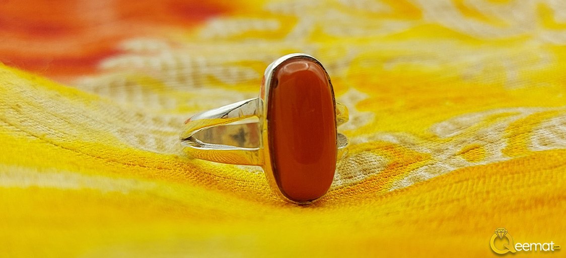 Beautiful Coral Ring Made Of Silver