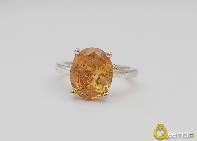 Beautiful New Design Yellow Topaz Ring For Girls