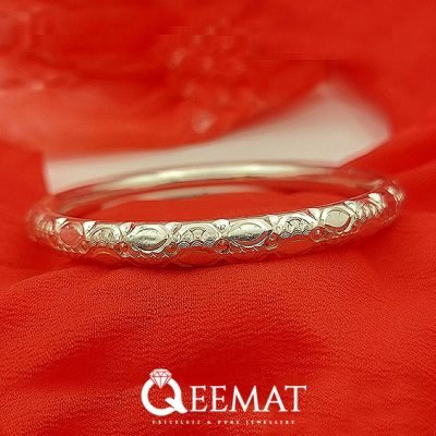 Handmade Beautiful Silver Kada For Women Made of Pure 925 Silver