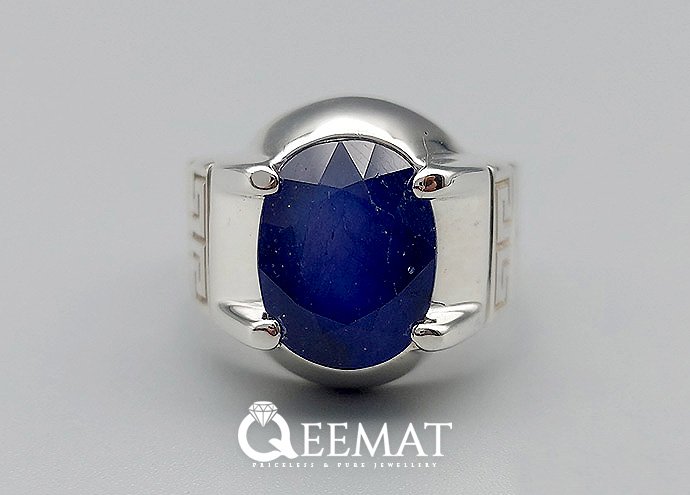 Blue Sapphire Ring Sagittarius Star Stone For Boys