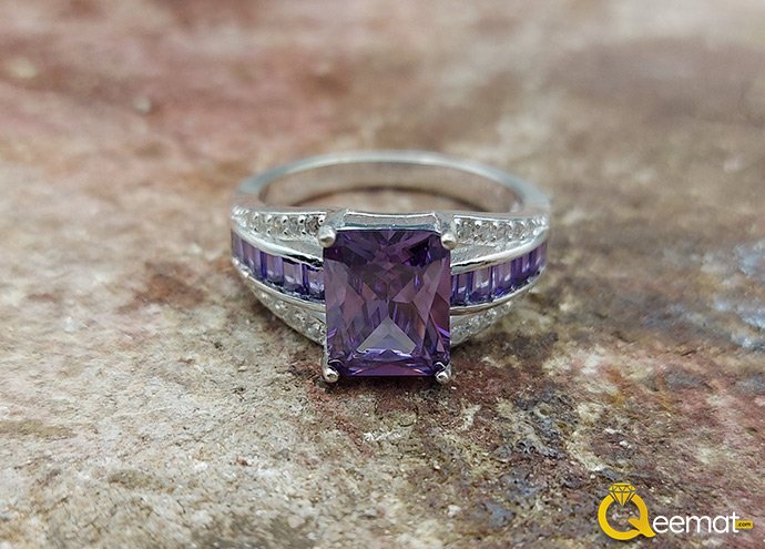 Blue Stone Pure Silver Ring