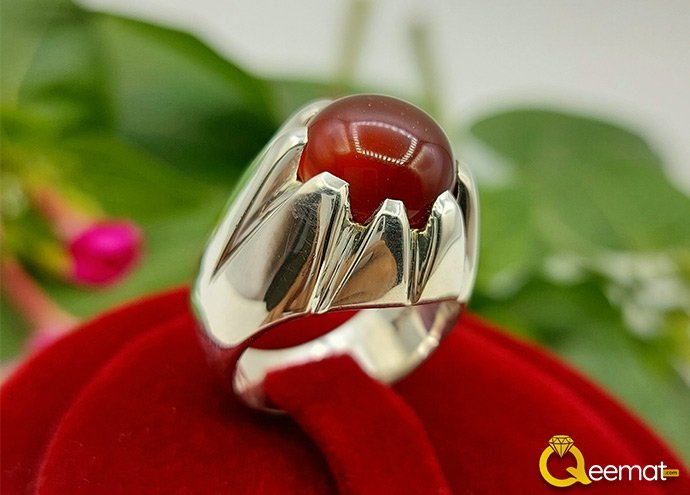 Buy Agate Yemeni Gemstone Silver Ring For Boy