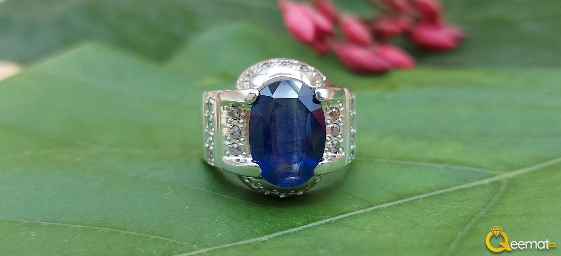 Buy Neelam Stone Silver Ring