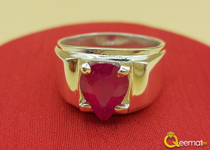 Capricorn Star Stone Garnet Ring In Silver For January Month Birthstone Men