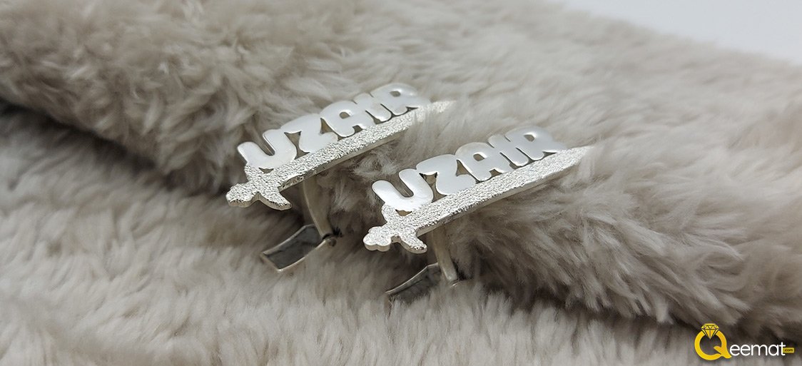 Silver Name Studs For Men Clothing New Design