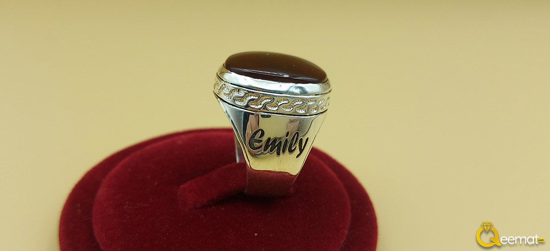 Custom Name Agate Ring For Men In Pure Silver Online Order Custom Name Agate Ring For Men In Pure Silver Online Order