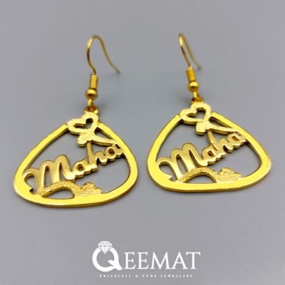 Silver Made Drop Earrings For Girls in 24k Gold Plated