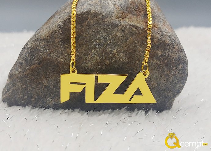 Custom Name Necklace In Gold Plated For Girls Made Pure Silver