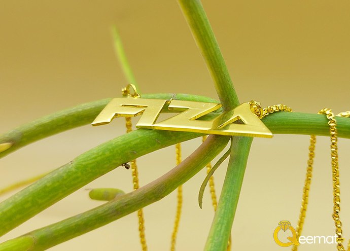 Custom Name Necklace In Gold Plated For Women