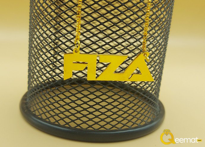 Custom Name Necklace In Gold Plated Pure Silver