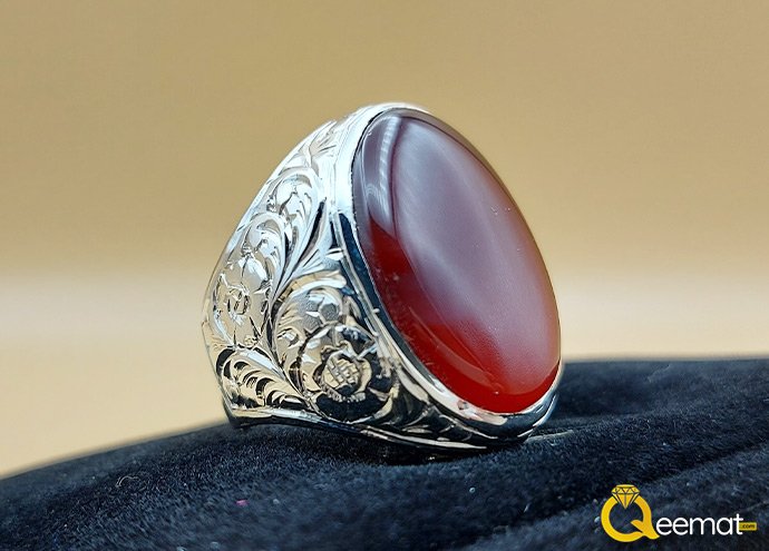 Flower Art Silver Ring Design With Real Agate Flower Art Silver Ring Design With Real Agate