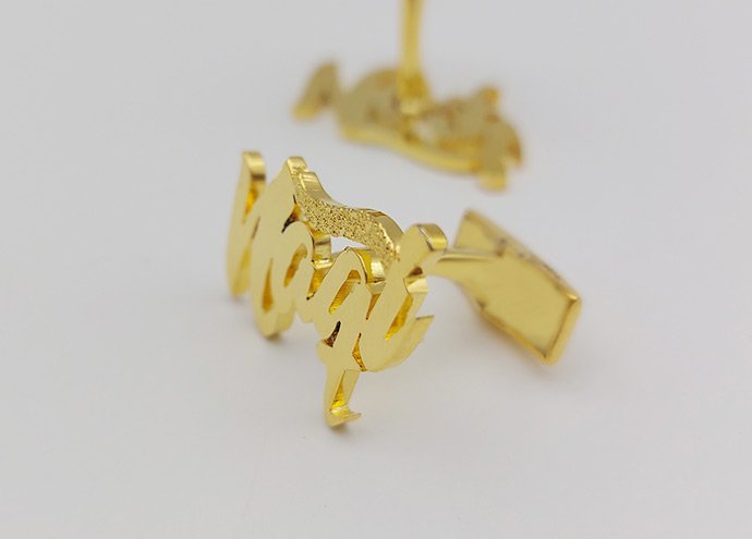 Flower Writing Name Cufflinks For Boys New Design