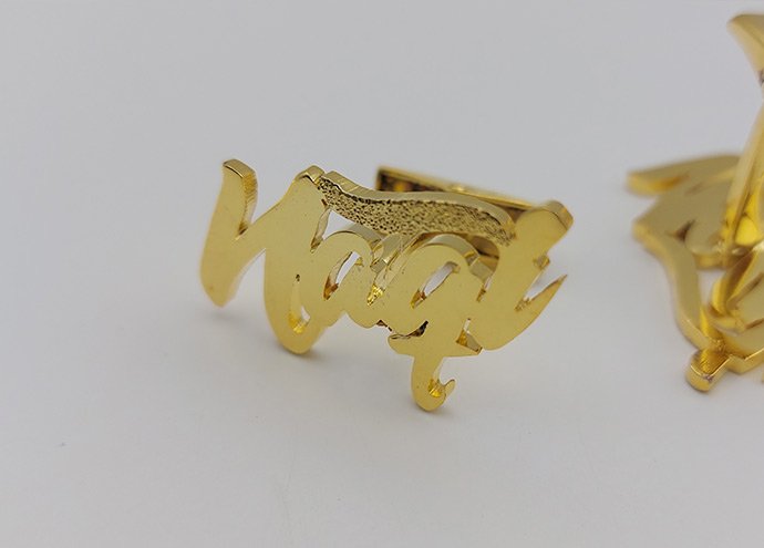 Golden Color Name Cufflinks For Boys Clothing New Style
