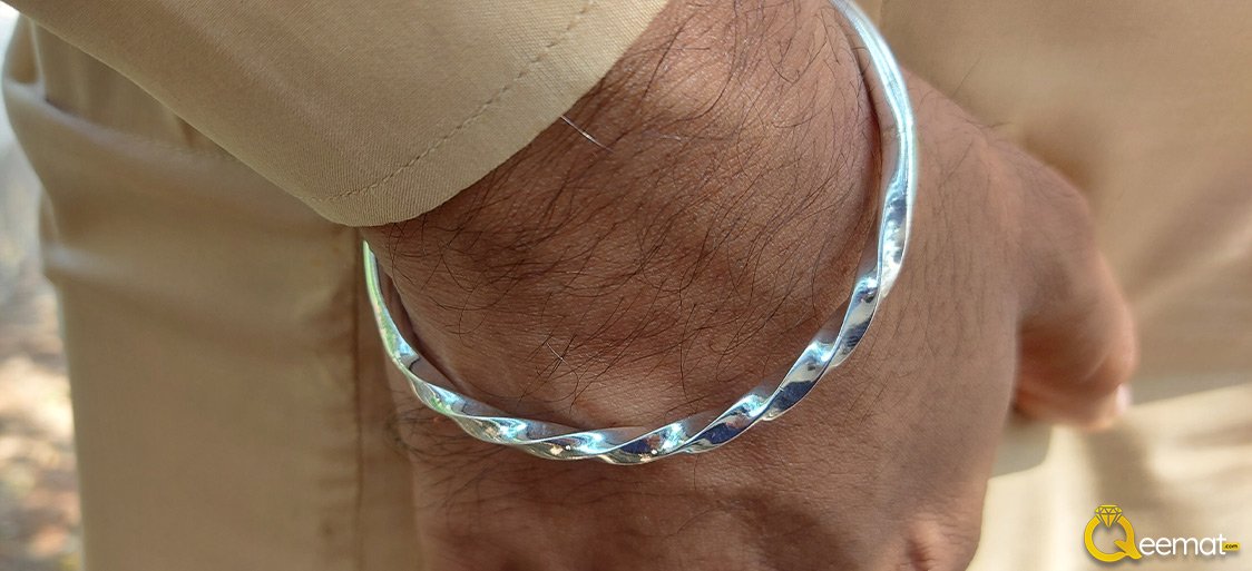 Half Watt Style Silver Bracelet Design For Ladies