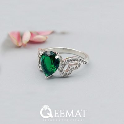 Heart Shaped Gemstone Handmade Silver Ring For Girls
