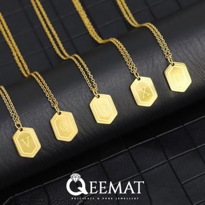 925 Silver Made Alphabet Necklace for Him/Her - Gold Plated