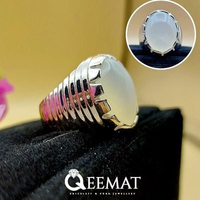 Handmade Silver Ring with Quartz Stone - 925 Sterling Silver