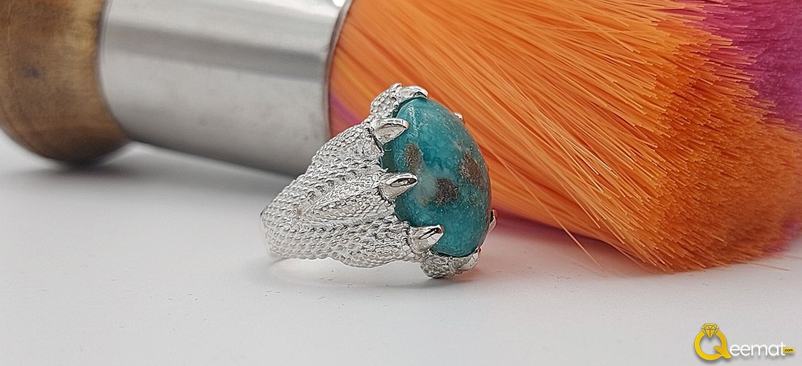 Modern Feroza Ring Made In Silver For Men