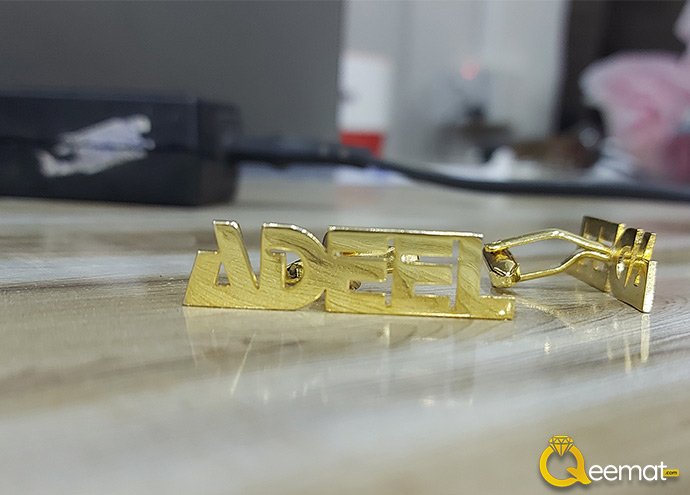 Modern Font Custom Name Gold Color Cufflinks