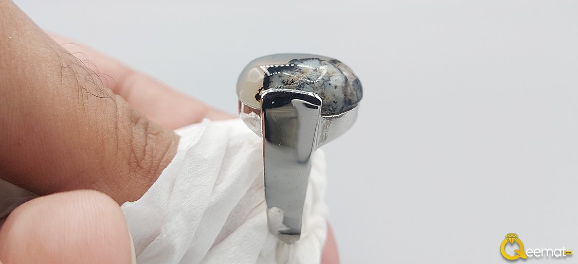 Natural Agate Stone Pure 925 Silver