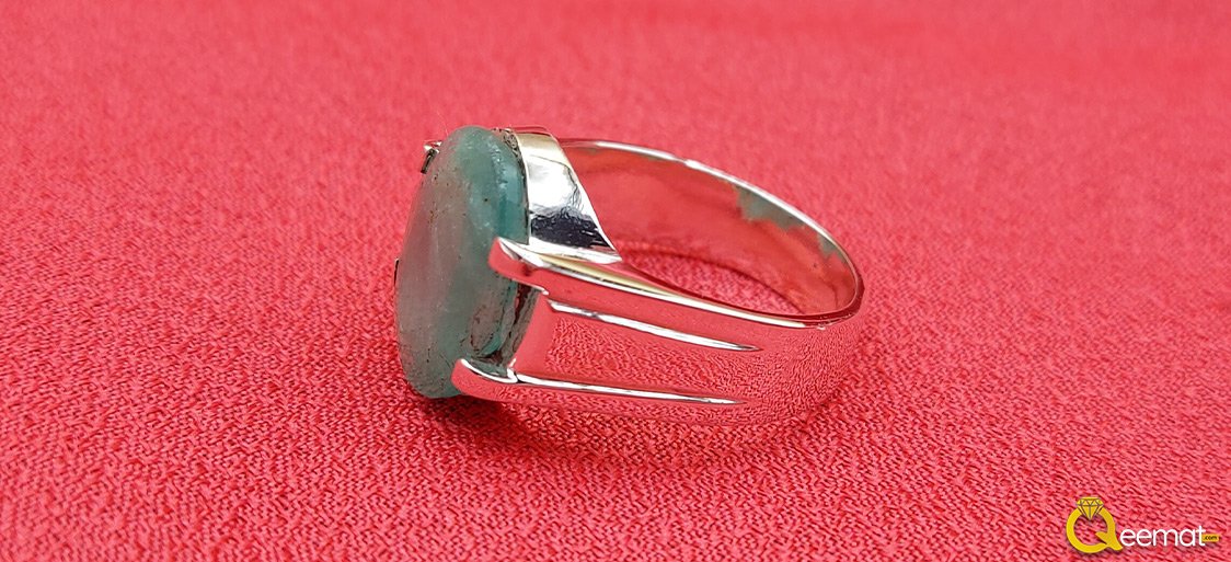 Natural Emeral Zamurd Silver Pure Ring For Gift Natural Emeral Zamurd Silver Pure Ring For Gift