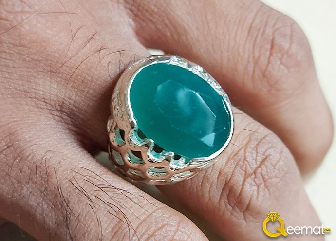 Natural Zamurd Stone Made Pure Silver Natural Zamurd Stone Made Pure Silver