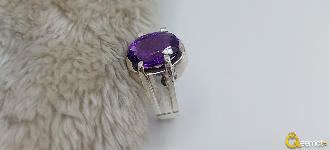 Natural Amethyst Gemstone Ring For Men