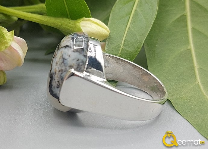 Natural Hand Made Agate Stone in Pure Silver