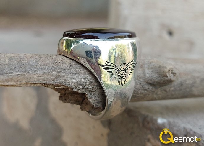 Oval Cut Brown Agate Real Gemstone Ring For Men's