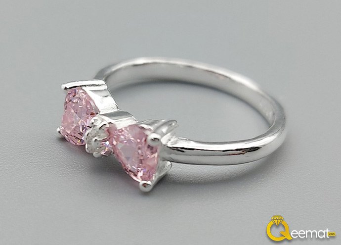 Pink Zircon Women Ring New Style Pure Silver