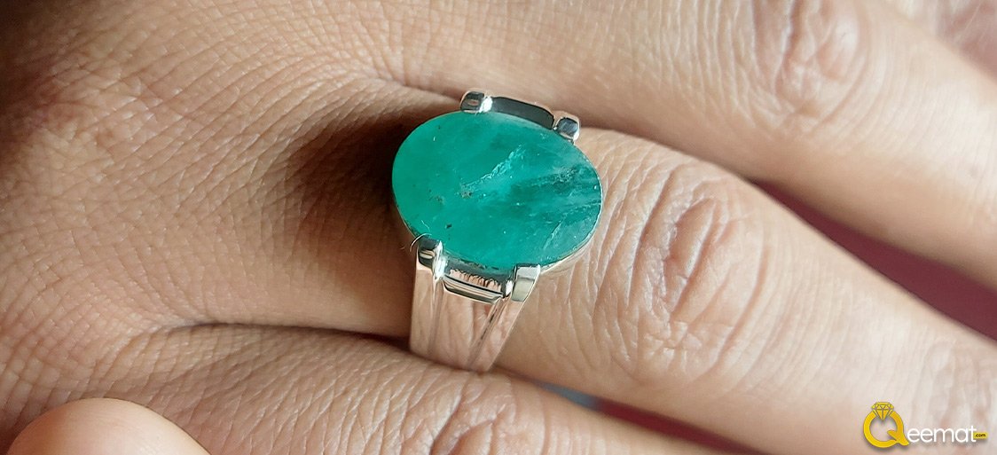 Real Emerald Stone Made In Pure Silver Real Emerald Stone Made In Pure Silver