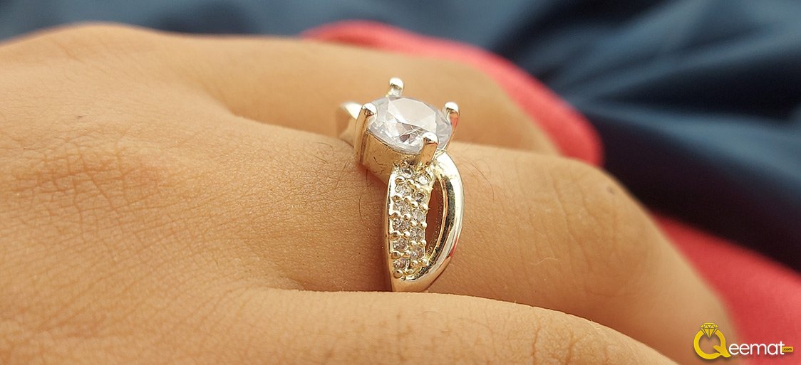 Real Moissanite Stone Silver Ring