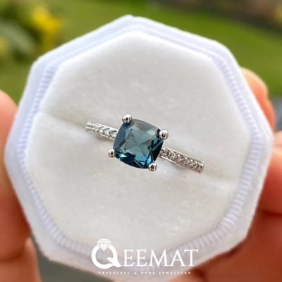 Natural London Blue Topaz Ring for Women - A Prestigious Gift for Her