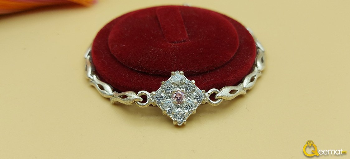 Silver Bracelet For Women White Diamond