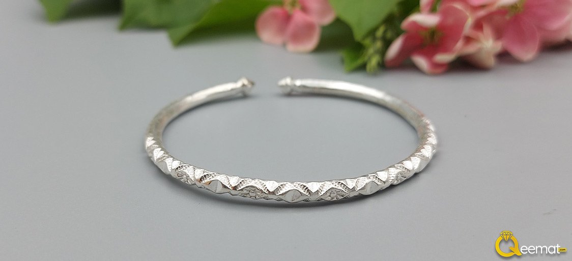Silver New Style Chitrai Kada For Men's And Women's