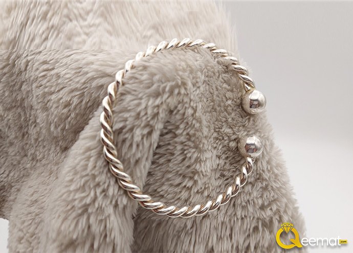 Simple 925 Silver Kada Shia