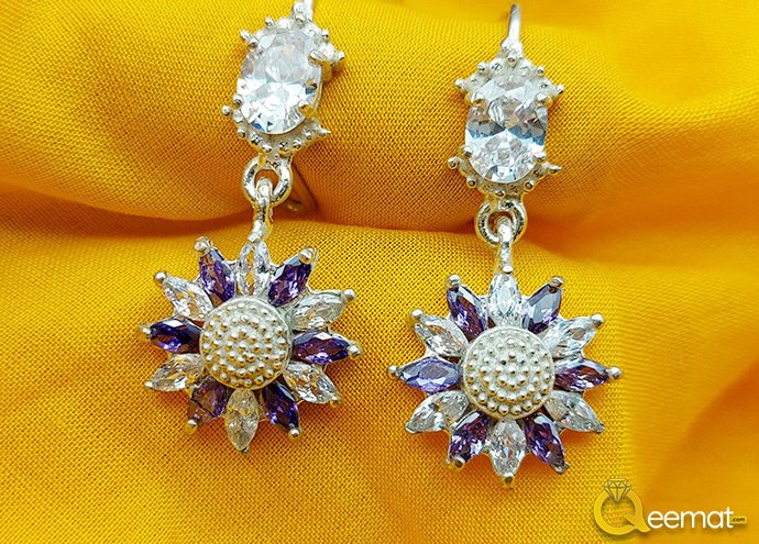 Simple Earrings For Girls Natural Stone And Pure Silver