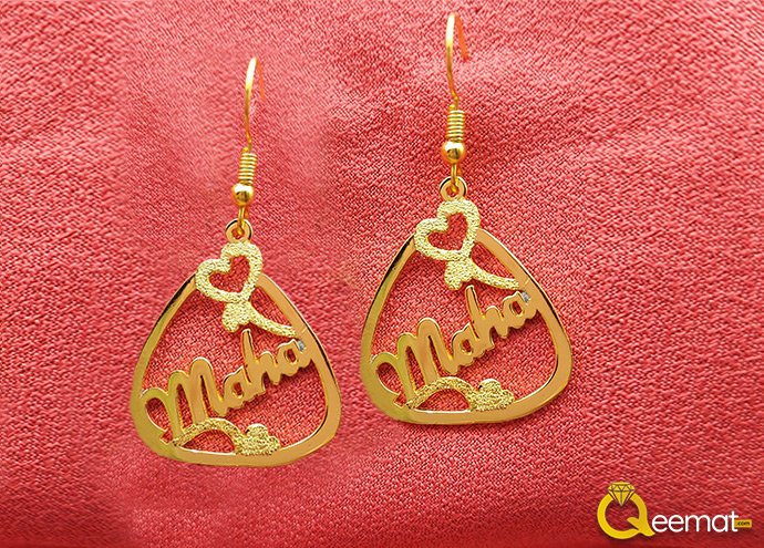 Simple Earrings For Girls With Custom Name Gold Plated 925 Silver Simple Earrings For Girls With Custom Name Gold Plated 925 Silver
