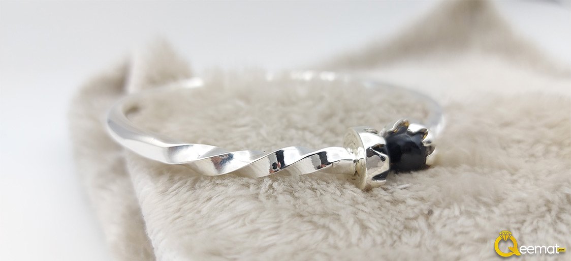 Simple Hakik Kada Design Silver Color Pure Silver