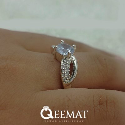Simple and Unique Moissanite Engagement Ring (Split Shank Design)